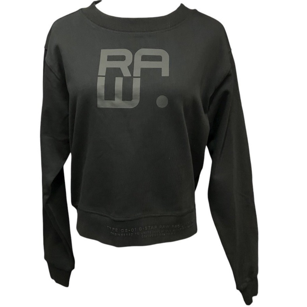 G-Star Women's Graphic Rib Crew Regular Fit Pullover Long Sleeve Sweater Size XS